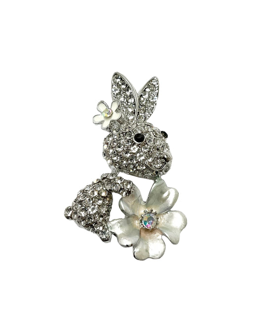 Bunny with Flower Pin #89-918523