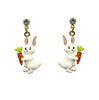 Bunny with Carrot Dangling Earrings #19-140134