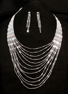 Chains Necklace Earring Set#66-14022