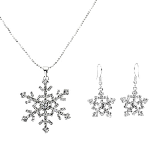 Snowflake Necklace-Earring Set #12-12870