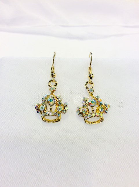 Crown Earrings #28-20589G (Gold)