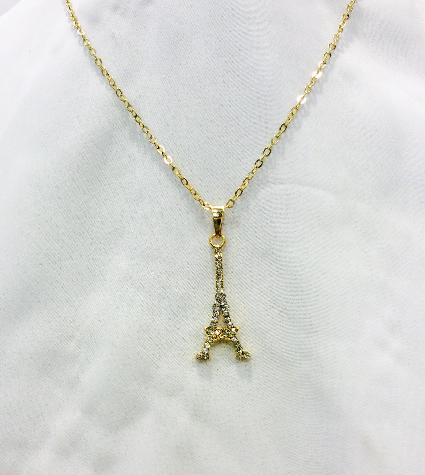 Eiffel Tower Necklace #28-11187GD