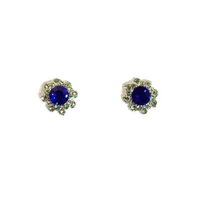 Flower Earrings (Blue/Green) #88-12050