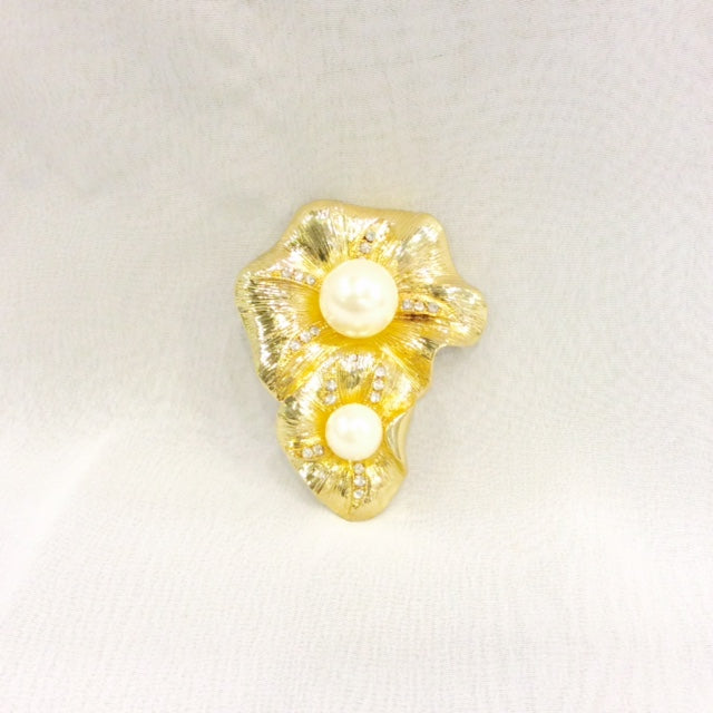 Flower with  Pearl Pin#66-11910GD