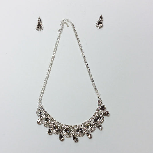Teardrop Necklace-Earring Set #12-14415
