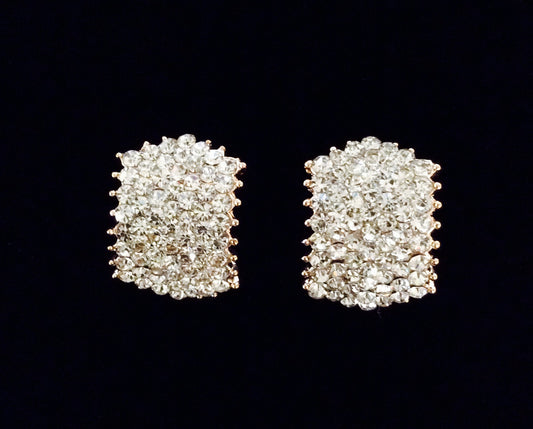 Crystal Stones Post Earrings #33-41330GD