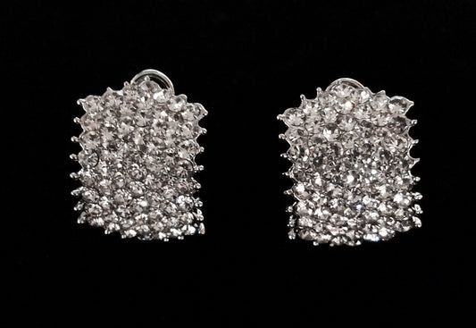 Crystal Stones Post Earrings #33-41330CL