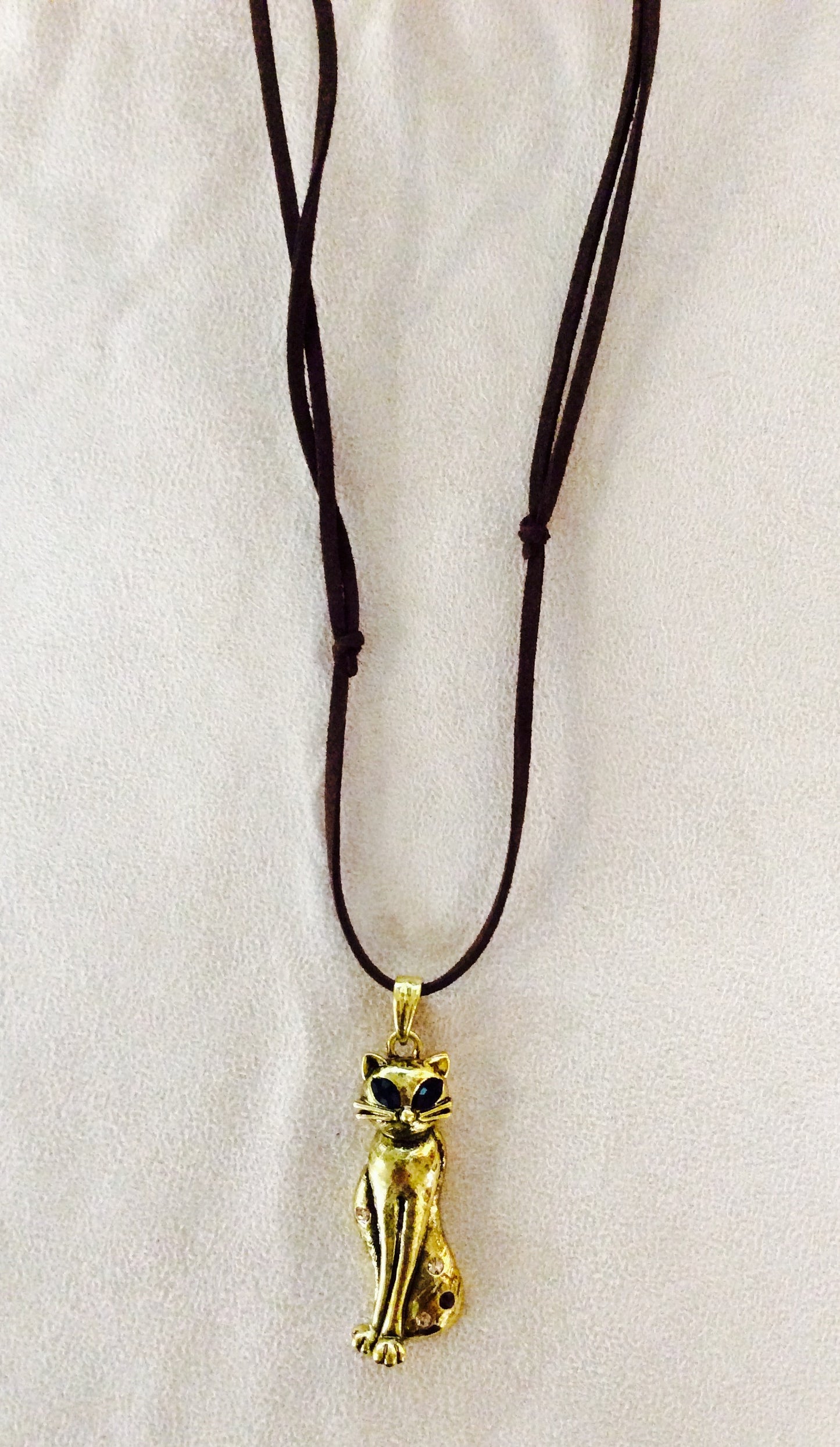 Black Eyes Cat Necklace #88-09012-1