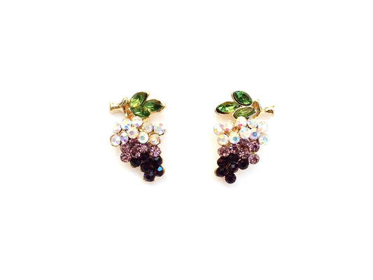 Grape Post Earrings #28-11218GD
