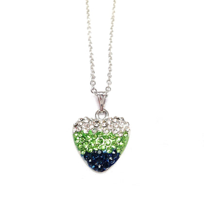 Heart Necklace GN/BL #28-11262