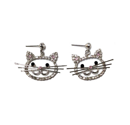 Cat Face Earrings #19-140464