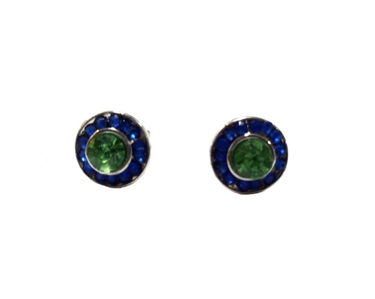 Small GN/BL Post Earrings #88-12012