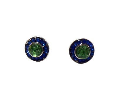 Small GN/BL Post Earrings #88-12012