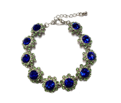 Flower Bracelet (Blue/Green) #88-12051