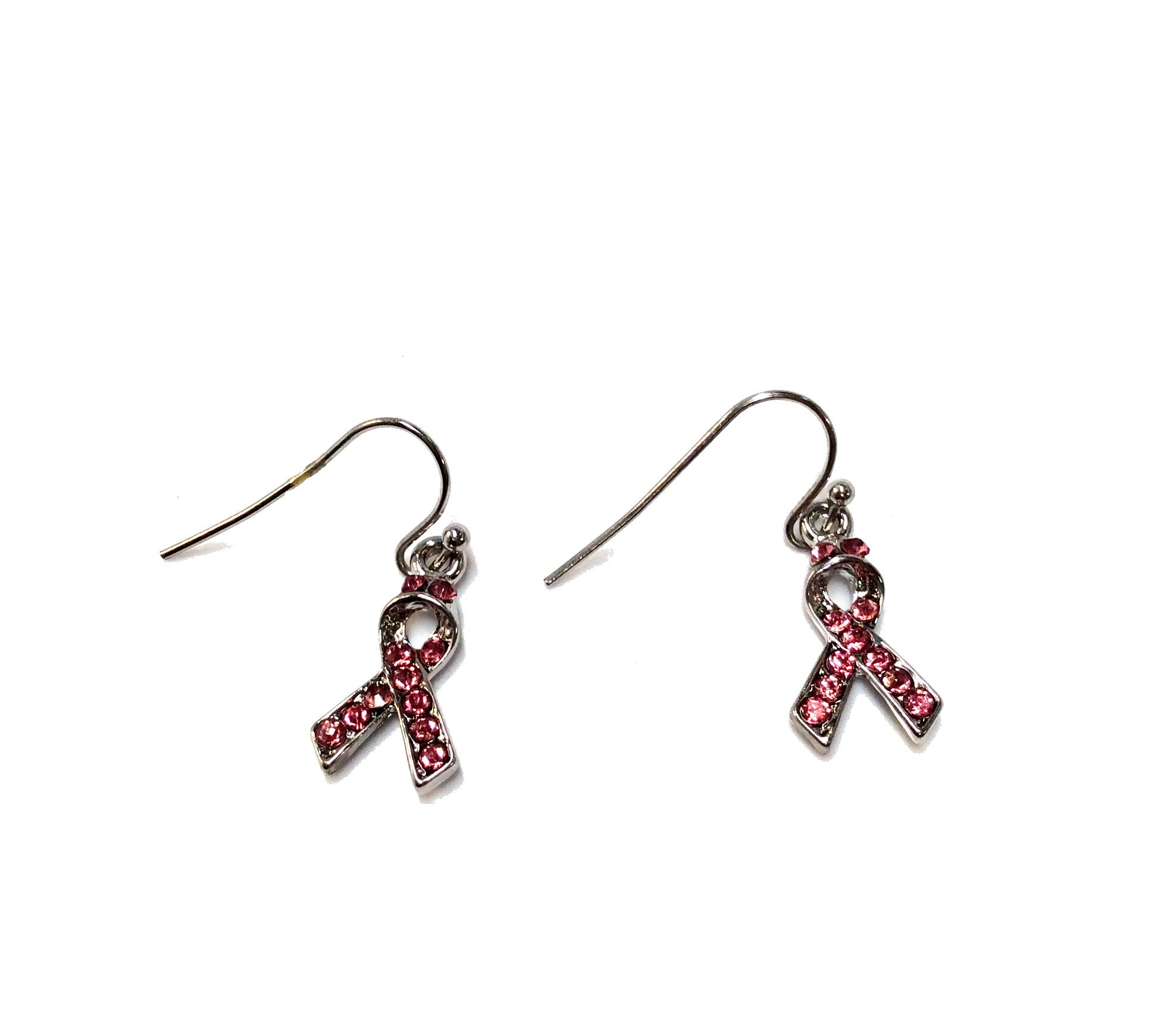 Tiny Pink Ribbon Earrings#27-329