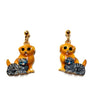 Dog with Cat Dangling Earrings #19-140682