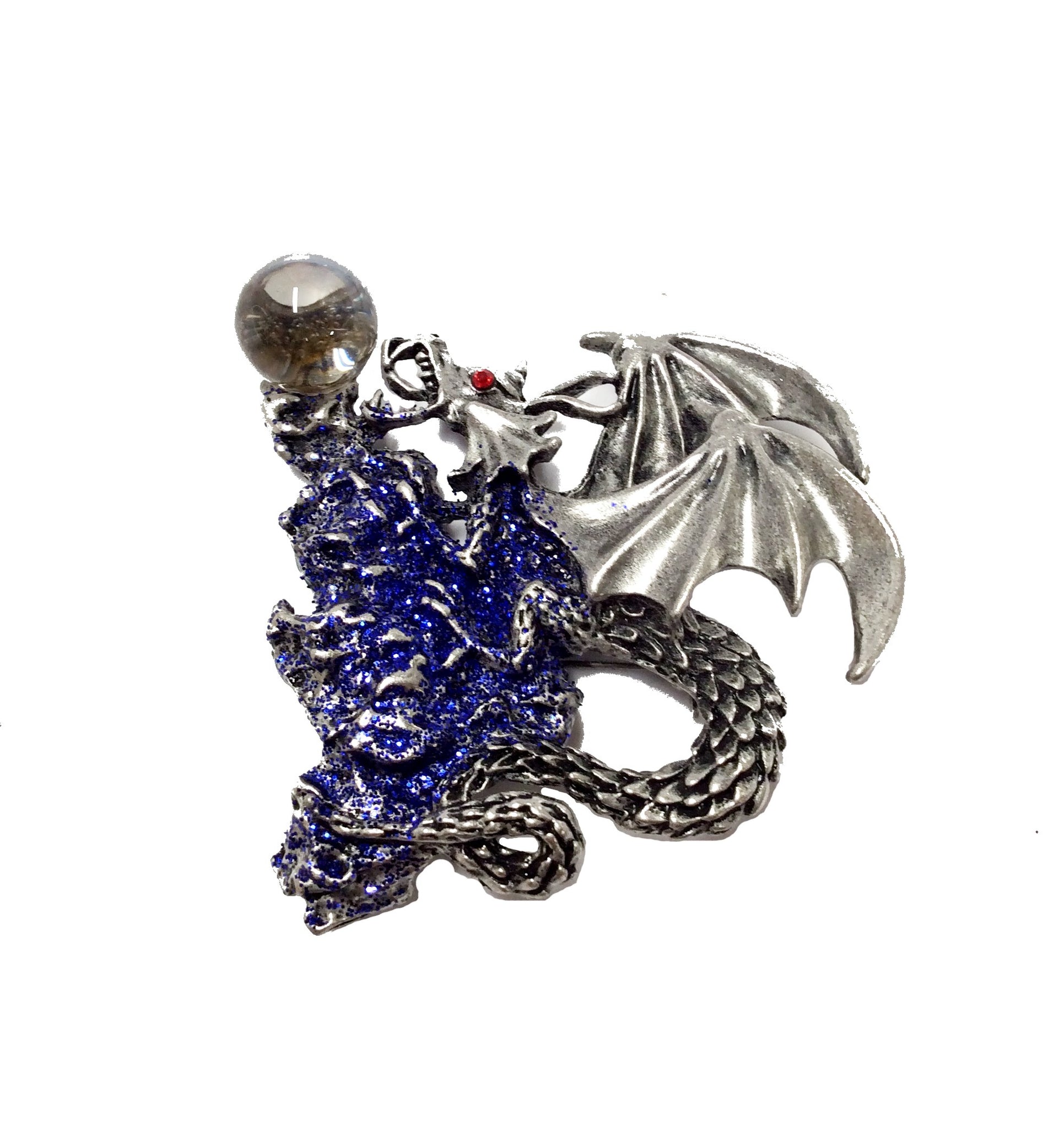 Pewter Dragon with Ball Pin#28-5317