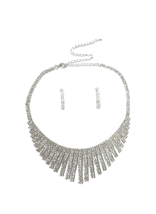 Necklace-Earring Set #66-14104CL (Crystal)