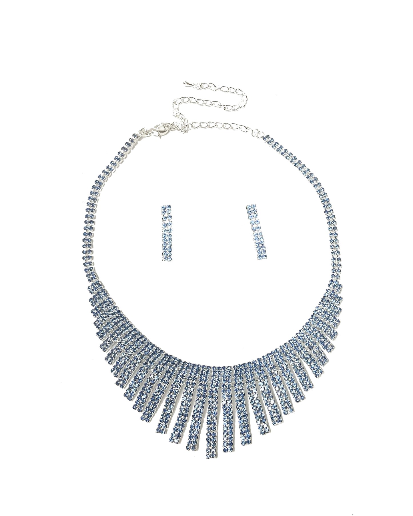 Necklace-Earring Set #66-14104LSA (Light Sapphire)