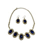 Rhinestone Necklace and Earrings Set #28-11224BL
