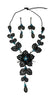 Mesh Flower Necklace/Earring Set (Aqua) #66-23174AQ