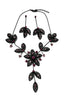 Mesh Flower Necklace/Earring Set (Pink) #66-23177PK