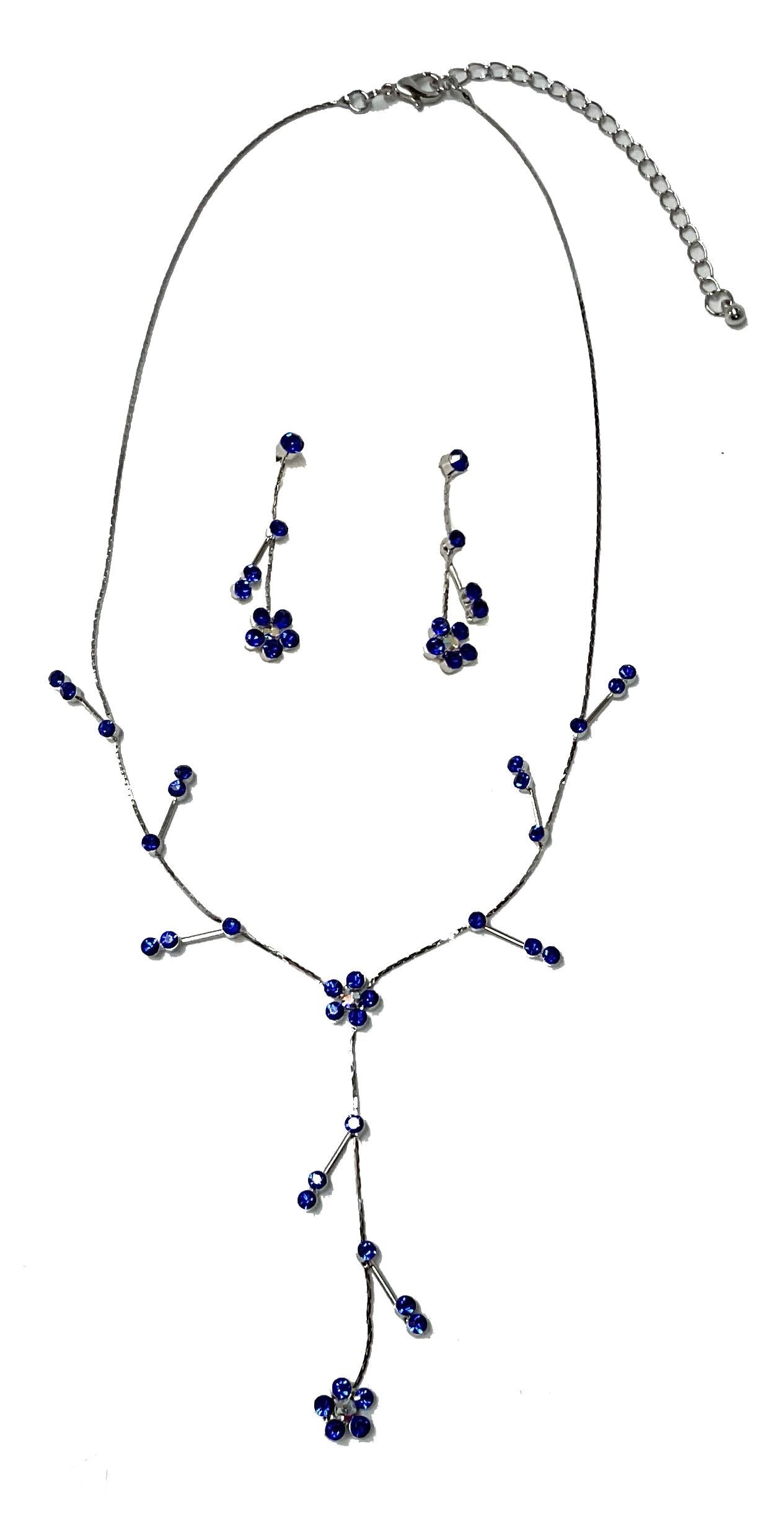 Tiny Flower Necklace-Earring Set #66-23021SA