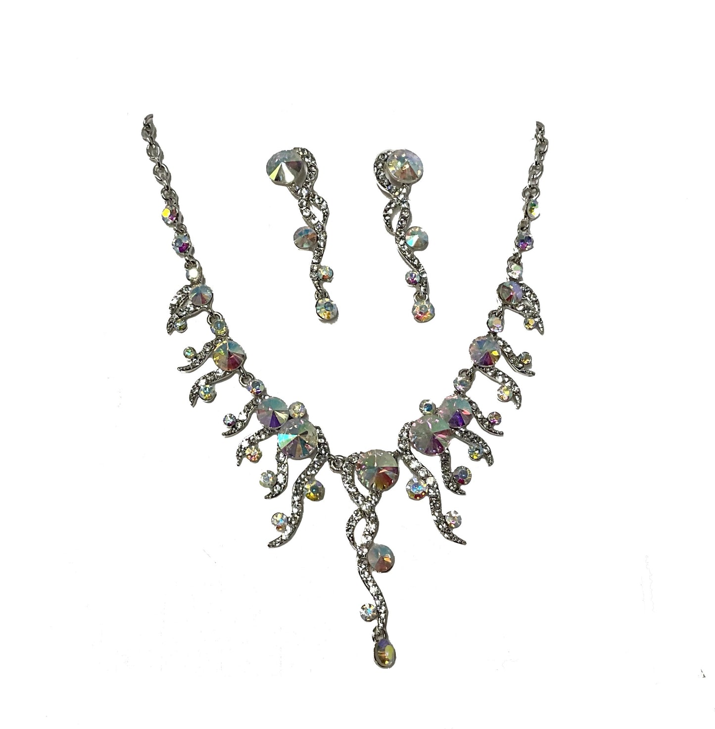 Rhinestone Necklace  and Earring Set#66-23187