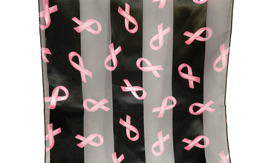 Pink Ribbon Satin Scarf #ON1312BK