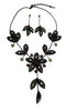 Mesh Flower Necklace/Earring Set (Topaz) #66-23177TP