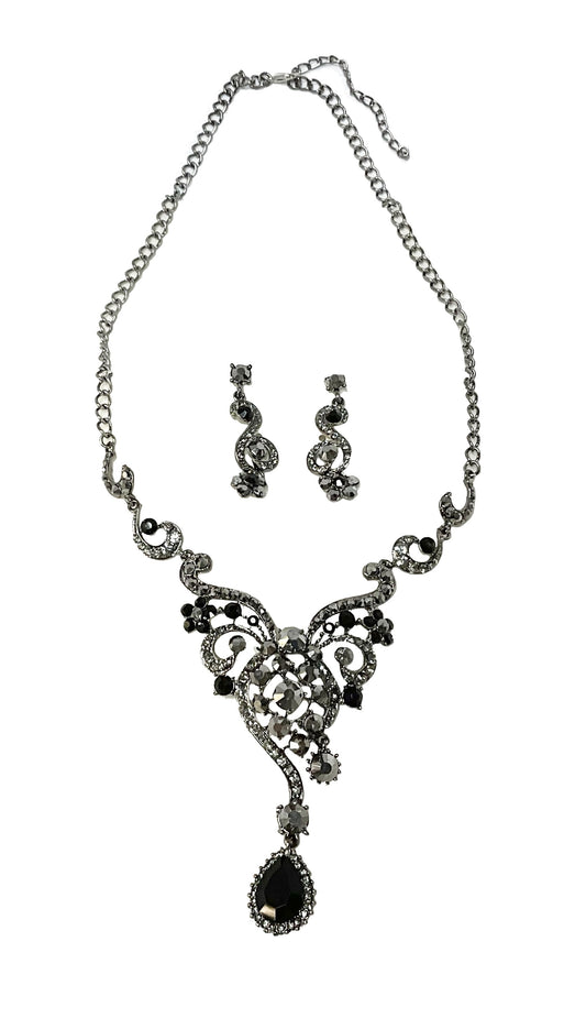 Swirl Necklace Earring Set #47-4398