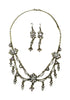 Flower Necklace and Earrings Set#28-11160AB