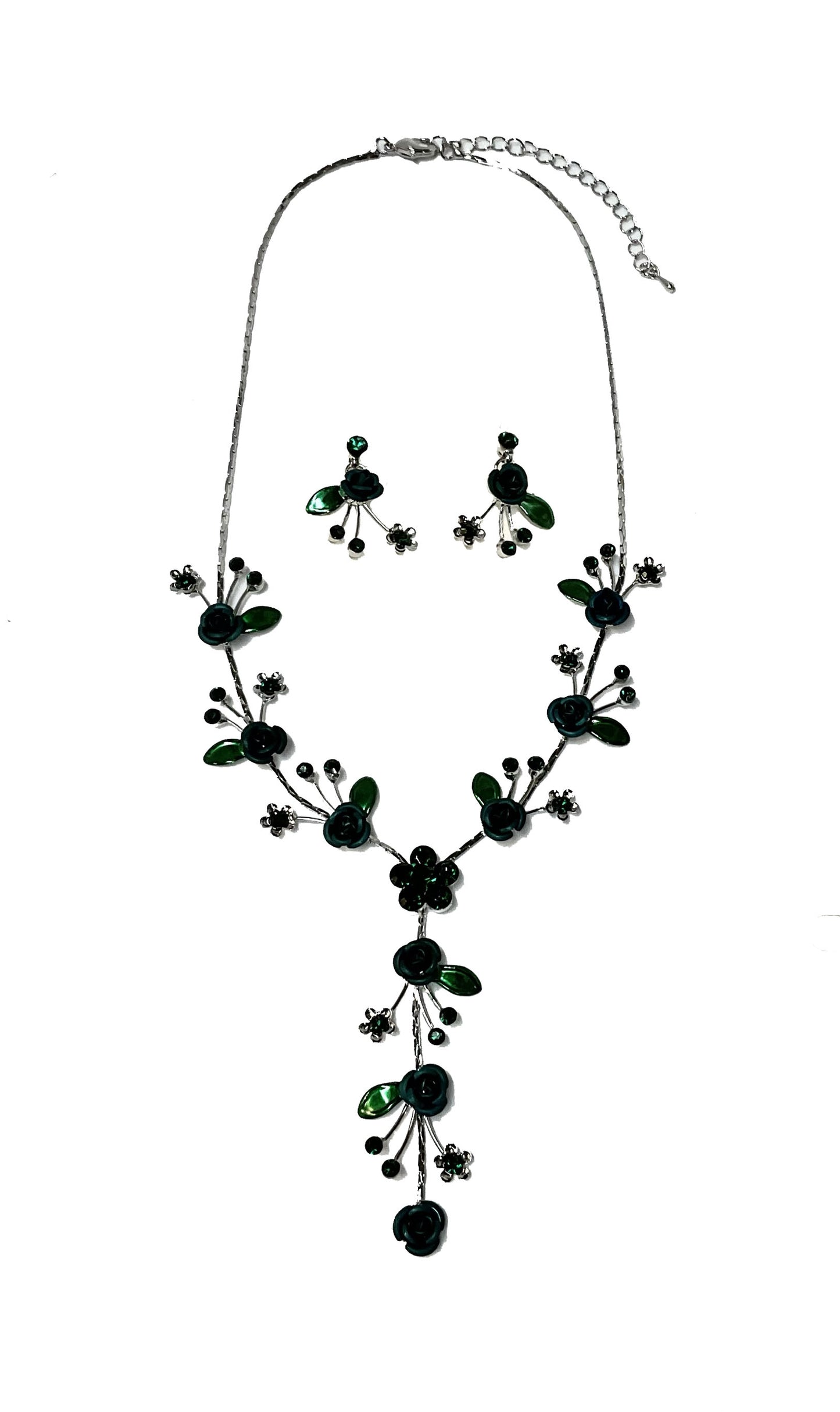Rose Flower Necklace Set #66-23204