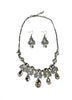 Teardrop Necklace-Earring Set #28-11227CL (Clear)