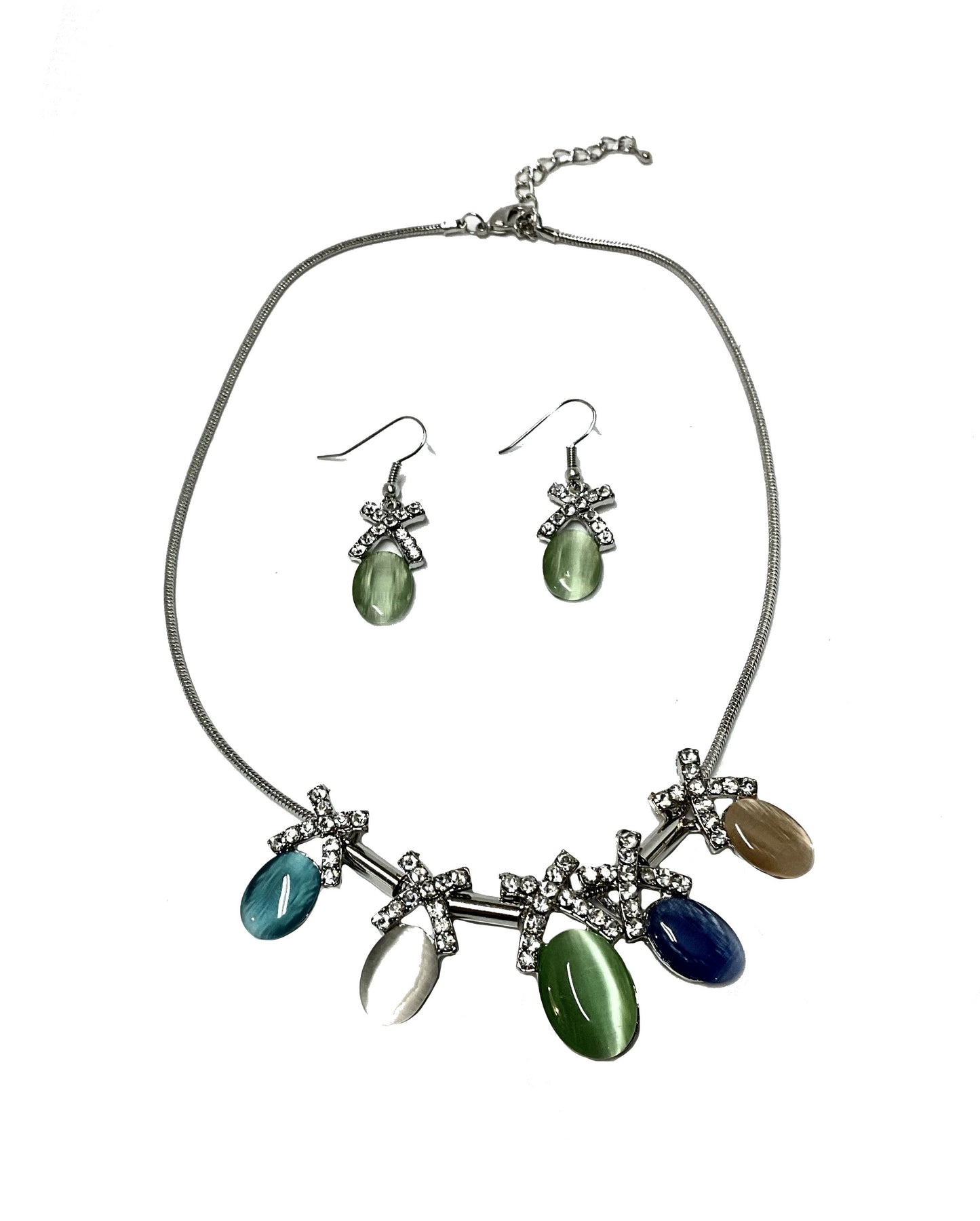 Opal Necklace-Earring Set #28-11226