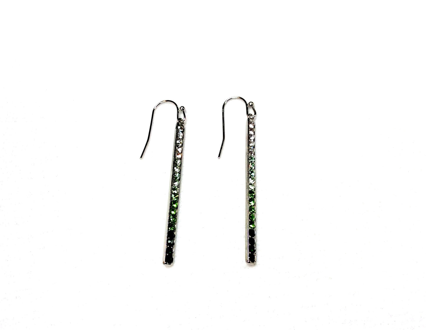 3-Colored Strip Earrings #12-24058BL