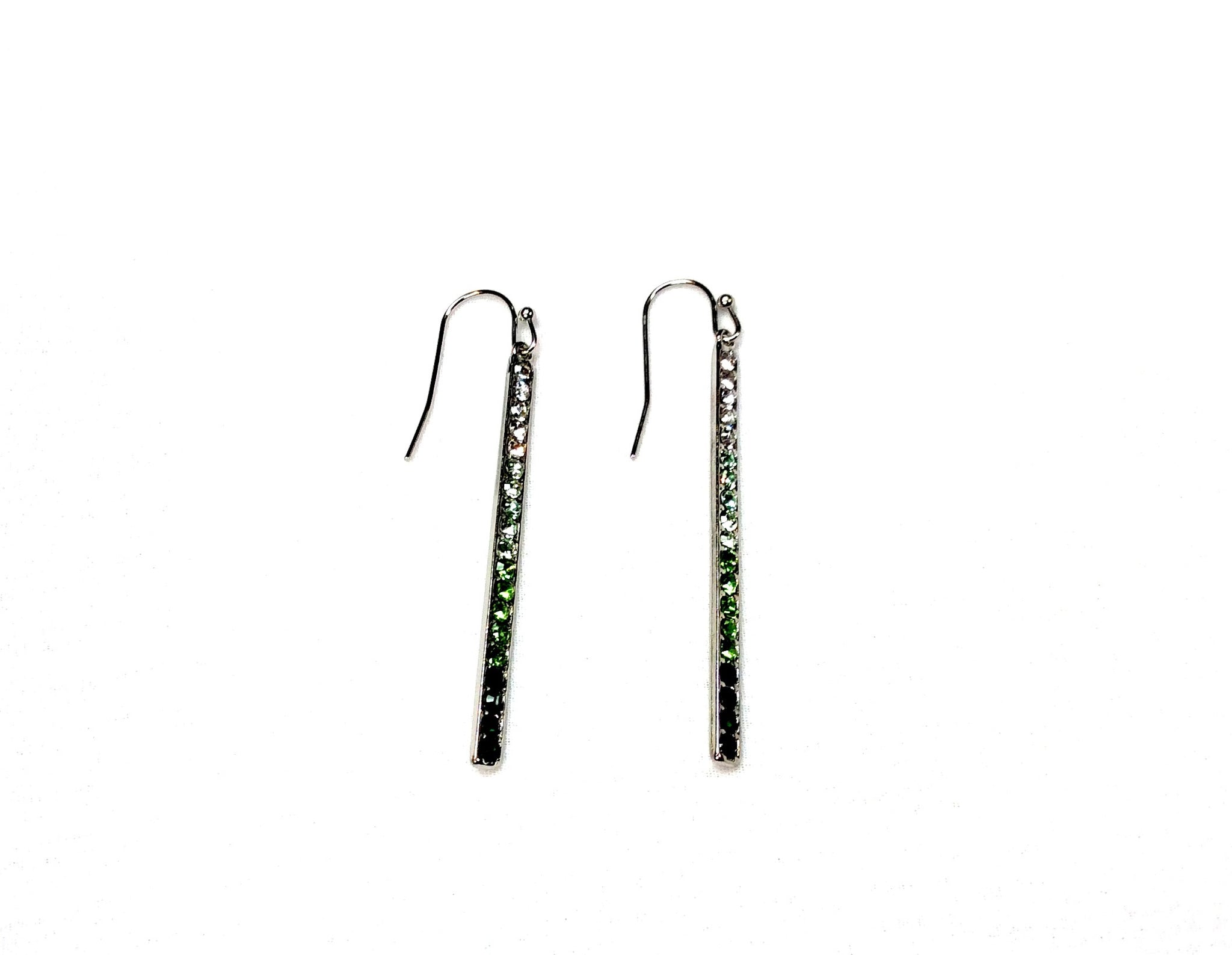 3-Colored Strip Earrings #12-24058GR