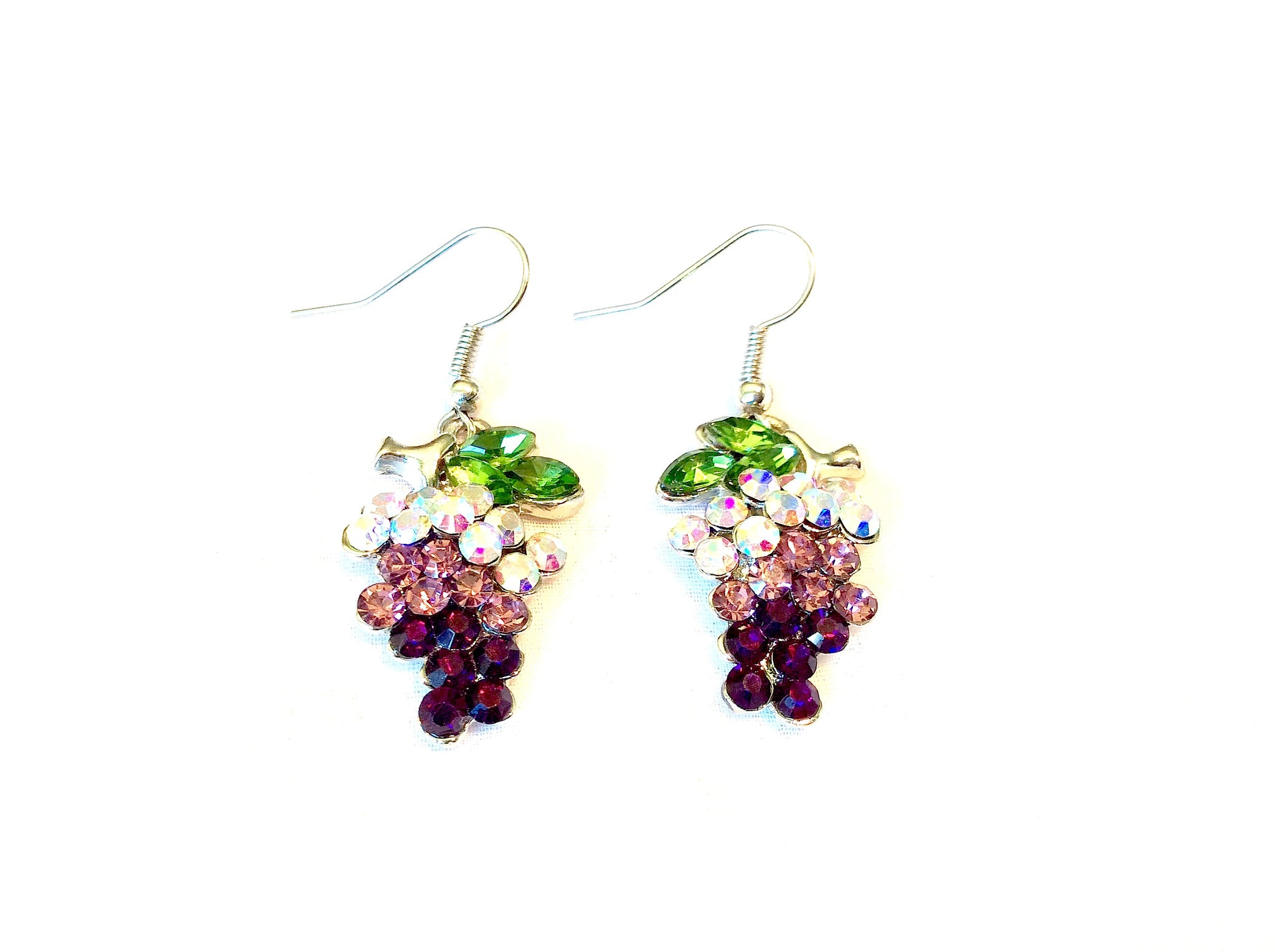 Grape Wire Hook Earrings #28-11219GD