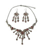 Flower Necklace and Earrings Set#28-11158PK