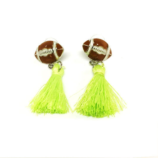 Football Tassel Earrings #88-12651
