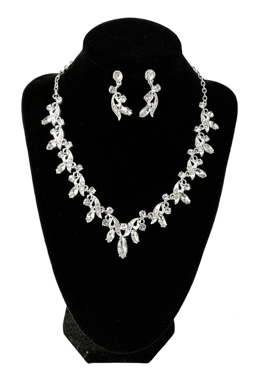 Crystal Floral Necklace Set #89-32086