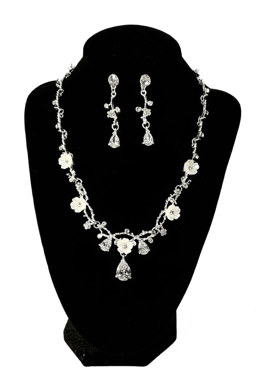 Crystal Floral Necklace Set #89-32084