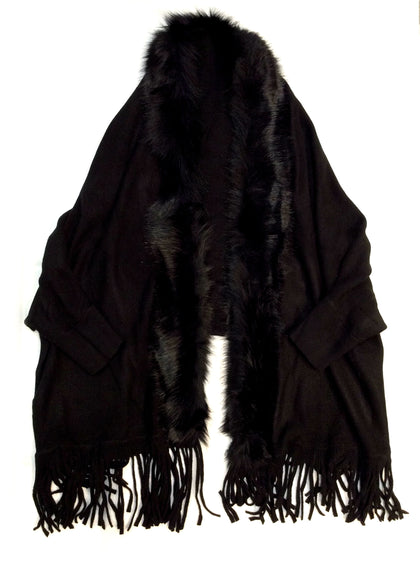 Poncho Black Fur (88-12082)