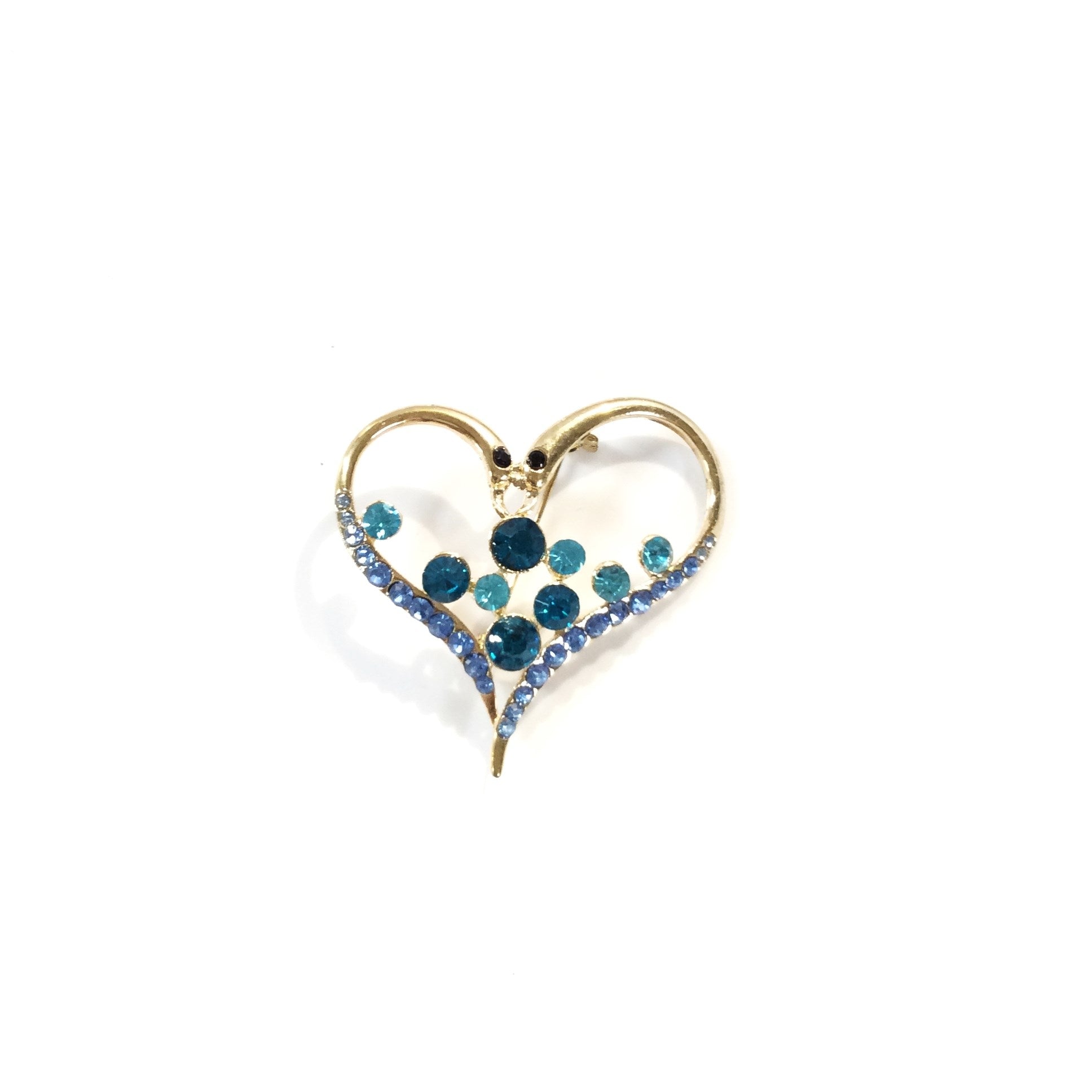 Heart Pin #66-12009 (Blue/Gold)