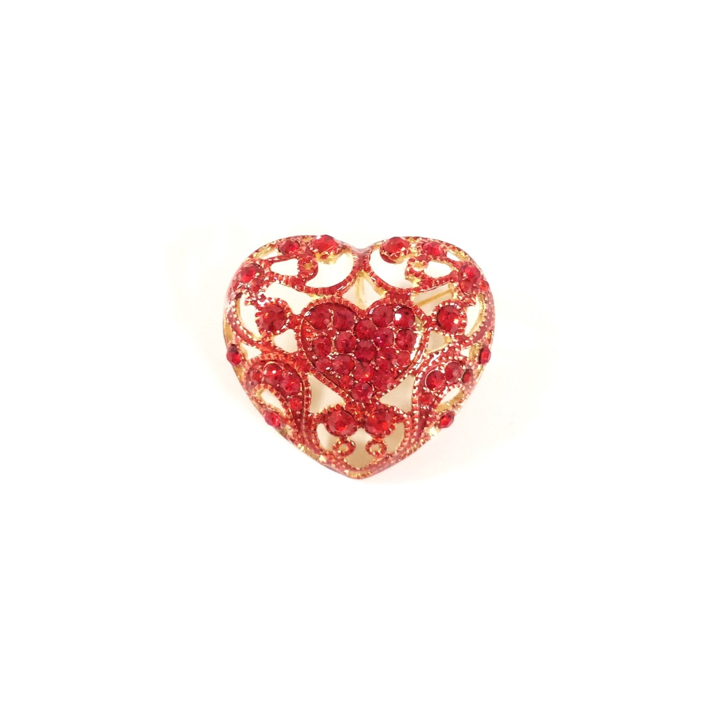 Heart Pin #19-101551 (Gold/Red)