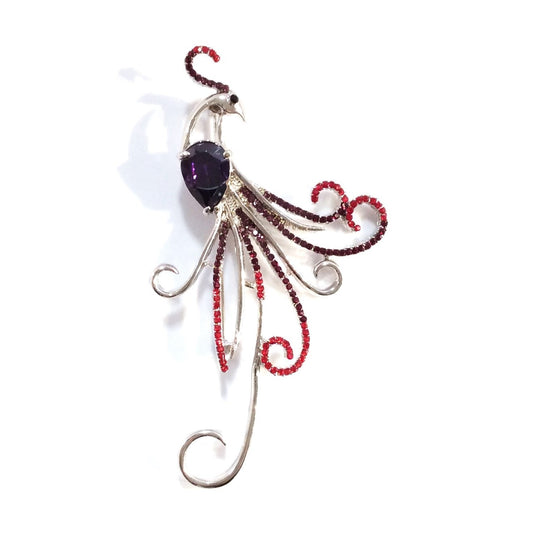 Peacock Pin #66-54097PR (Purple/Red)