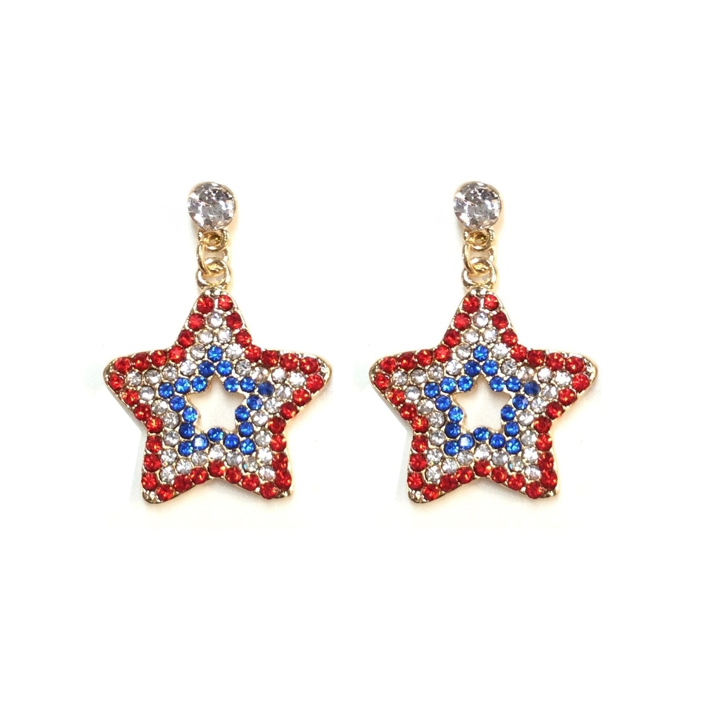 Patriotic Star Earrings #28-25731