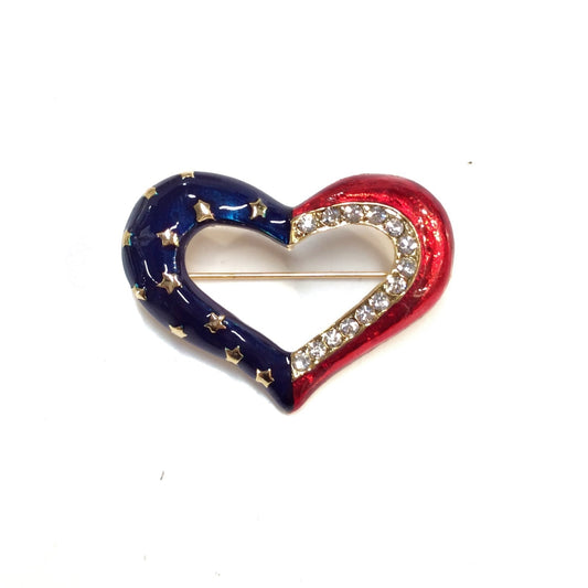 Flag Heart Pin #19-140744