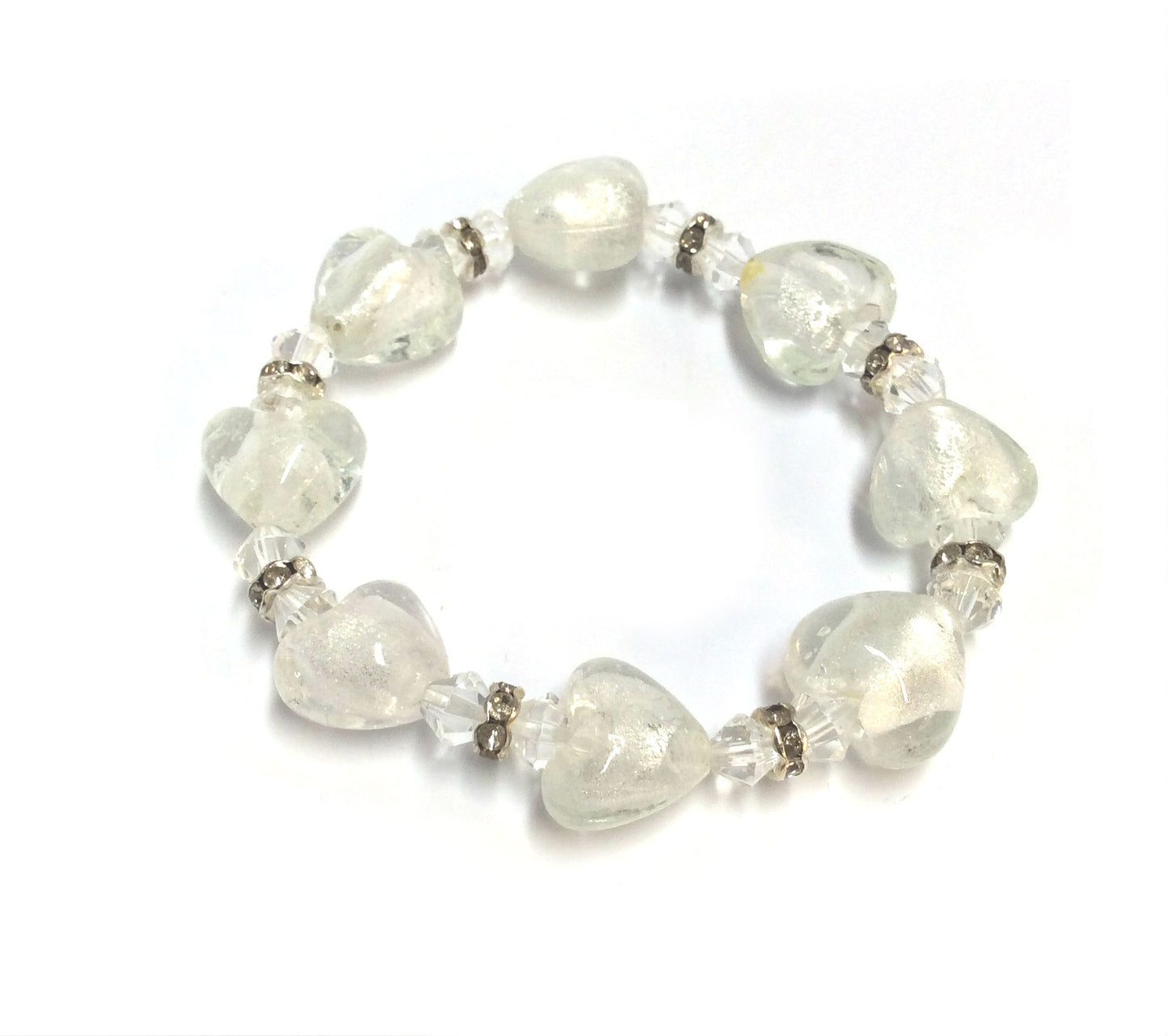 Heart Glass Bracelet #66-67007