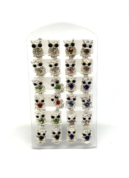 Owl Dozen Set Earrings #89-3023